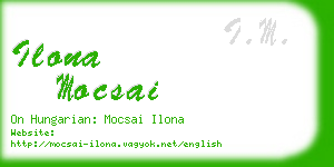 ilona mocsai business card